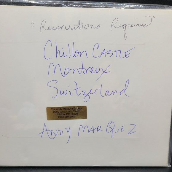 Andy Marquez Print Chillon Castle Montreux Switzerland "Reservations Required" - Picture 4 of 9